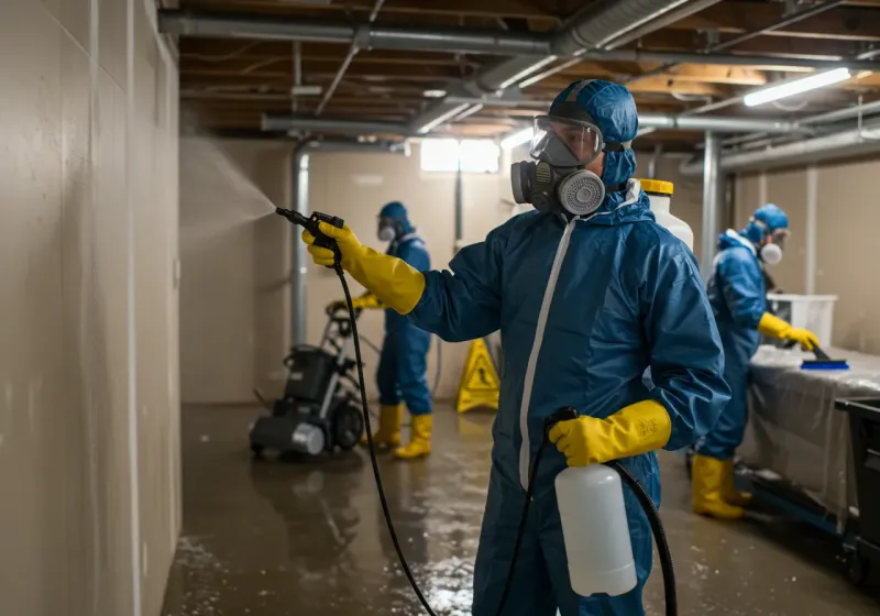 Basement Sanitization and Antimicrobial Treatment process in Grady County, OK