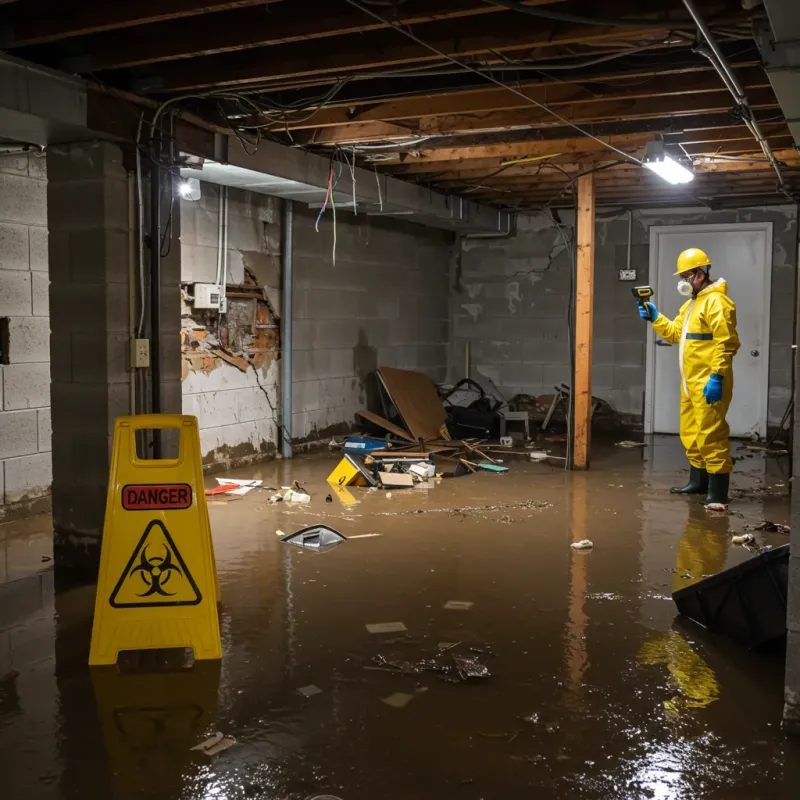 Flooded Basement Electrical Hazard in Grady County, OK Property